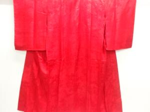 アンティーク　綸子花薬玉模様織り出し長襦袢